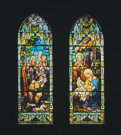 Christmas stained glass window